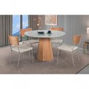 Ver imagem 3 de Mesa de Jantar Lisboa Tampo MDF 25mm 1,0m Base Cinamomo C&m Decor