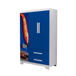 Roupeiro Infantil Design Carro Meninos com 2 Gavetas em Mdf:azul - 2