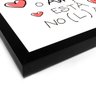 Quadro Decorativo O Amor Está no (L)ar - 50x50cm (Moldura caixa em laca preta) - Arte Maníacos - 2