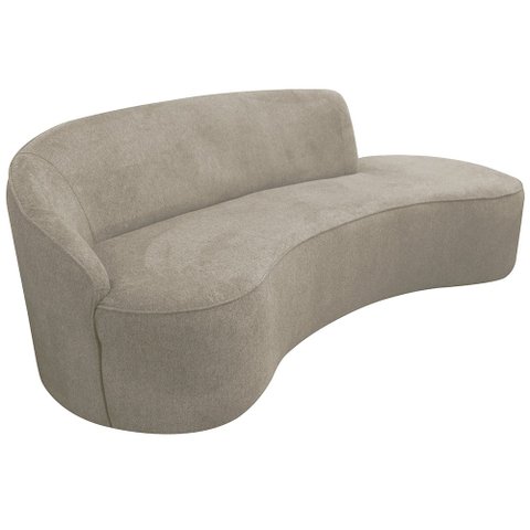 Sofá Curvo 4 Lugares 230cm Eron Braço Direito Suede Camurça Bege - Nexta Casa