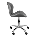 Ver imagem 4 de Kit 3 Cadeiras Slim Office Estofada Base Giratória Cromado