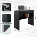 Ver imagem 4 de Mesa Computador Notebook Escrivaninha Vitoria Preta