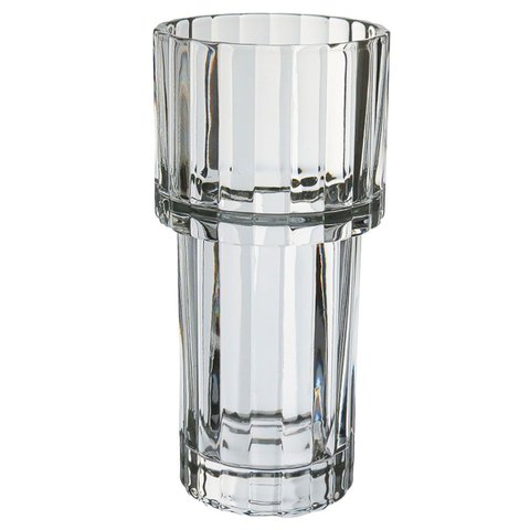 Vaso Decorativo Enfeite Planta Redondo Eco Crystal 29x13x13cm Transparente