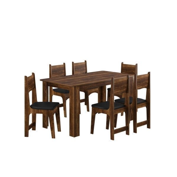 Conjunto Sala de Jantar Mesa 6 Cadeiras Nicoli  - 2