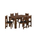 Ver imagem 2 de Conjunto Sala de Jantar Mesa 6 Cadeiras Nicoli