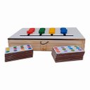 Ver imagem 1 de Jogo Das Cores Educativos Pedagógicos Brinquedos em Madeira Jogos Divertidos Socialização Diversão e