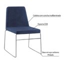 Ver imagem 6 de Kit 4 Cadeiras Decorativa Sala De Jantar Anne Linho Azul Marinho - Gran Belo