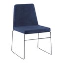 Ver imagem 2 de Kit 4 Cadeiras Decorativa Sala De Jantar Anne Linho Azul Marinho - Gran Belo
