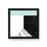 Quadro Decorativo Escandinava faixa Reta Verde - 30x30cm (Moldura em laca preta) - Arte Maníacos - 1