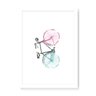 Quadro Decorativo Bike Fundo Branco - 23x16,25cm (Moldura em laca branca) - Arte Maníacos - 1