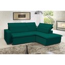 Ver imagem 2 de Sofá Istambul 2.60x2.10m Retrátil e Reclinável com Chaise - Verde