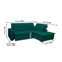 Ver imagem 3 de Sofá Istambul 2.60x2.10m Retrátil e Reclinável com Chaise - Verde