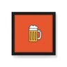 Quadro Decorativo Bebida Chopp - 30x30cm (Moldura em laca preta) - Arte Maníacos - 1