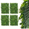 6 Quadros Verdes Artificiais Samambaia Eucalipto (60x40) Jardim Vertical Interno Folhagem Premium - 3