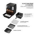 Ver imagem 4 de Fritadeira Eletrica Airfryer Elgin Oven Fry 4 em 1 12l 1800w