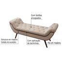 Ver imagem 3 de Puff Recamier Cisne 1,95cm para Quarto em Linho Rústico Bege - Larbelle