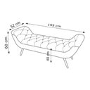 Ver imagem 2 de Puff Recamier Veneza 1,95cm para Quarto em Linho Rústico Bege - Larbelle