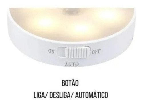 Kit 4 Luminárias Lâmpada Led Recarregável Sensor de Presença - 10