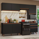 Ver imagem 1 de Armário de Cozinha Completa 250cm Preto Reims Madesa 08
