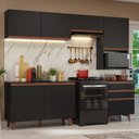 Ver imagem 1 de Armário de Cozinha Completa 250cm Preto Reims Madesa 08
