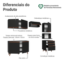Ver imagem 7 de Armário de Cozinha Completa 250cm Preto Reims Madesa 08