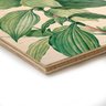 Quadro Decorativo em Madeira Folhas Grandes e Flor - 46x32,5cm - 2