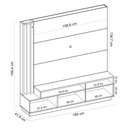 Ver imagem 5 de Estante Painel para Tv 65 Pol com Led Alencar C04 Off White Matte Freijó - Lyam Decor
