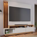 Ver imagem 6 de Estante Painel para Tv 65 Pol com Led Alencar C04 Off White Matte Freijó - Lyam Decor