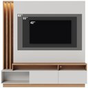 Ver imagem 3 de Estante Painel para Tv 65 Pol com Led Alencar C04 Off White Matte Freijó - Lyam Decor