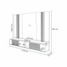 Home Suspenso Painel P/ Tv até 85" Empire Hb Móveis - Cinamono/off White - 2