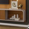 Home Suspenso Painel P/ Tv até 85" Empire Hb Móveis - Cinamono/off White - 6