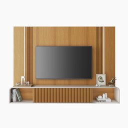Home Suspenso Painel P/ Tv até 85" Empire Hb Móveis - Cinamono/off White - 7