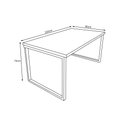 Ver imagem 3 de Mesa Industrial Apolo Madeira Maciça Taúri de Marchetaria 2,20 com Ferragem Preta