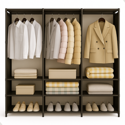 Guarda-roupa Organizador com 3 Colunas - 2