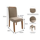Ver imagem 4 de Cadeira Sala de Jantar Clarice Wood Kit 2 Un Madeirado/suede Joli Capuccino - Cimol