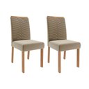 Ver imagem 1 de Cadeira Sala de Jantar Clarice Wood Kit 2 Un Madeirado/suede Joli Capuccino - Cimol