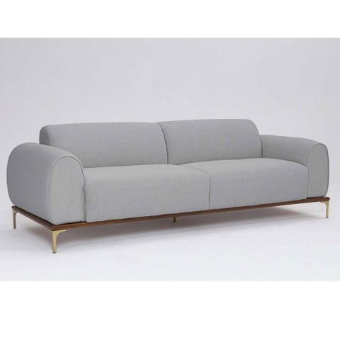 Sofá 3 Lugares Tóquio D07 230cm Linho Cinza Granizo - D’Rossi