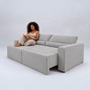 Ver imagem 5 de Sofa Cama 240cm Retratil e Reclinavel 4 Lugares Nepal