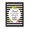 Quadro Decorativo Amor é o Principal - 32,5x23cm (Moldura caixa em laca preta) - Arte Maníacos - 1