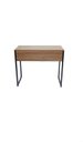 Ver imagem 1 de Mesa Escrivaninha para Notebook Computador na Cor Madeirado com Os Pé Metálico e Pintura Eletrostáti