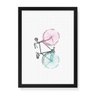 Quadro Decorativo Tela Canvas Bike Fundo Branco - 32,5x23cm (Moldura caixa laca preta) - Arte Maníac - 1