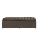 Ver imagem 1 de Calçadeira Baú Imperatriz 100 cm Suede Marrom Claro
