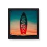 Quadro Decorativo Surf Positividade Paisagem - 50x50cm (Moldura caixa em laca preta) - Arte Maníacos - 1