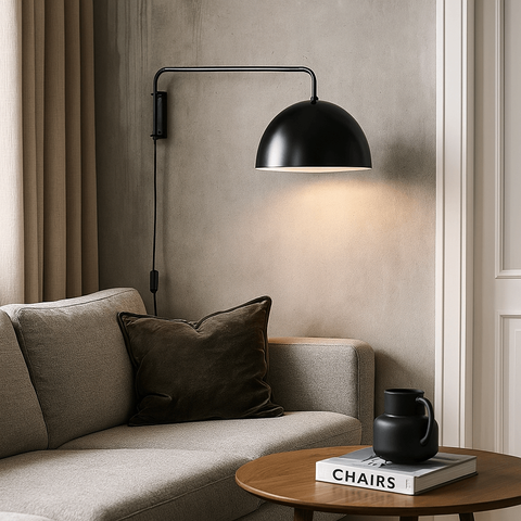 Luminária de Parede Arandela Articulada Komaco Preto