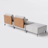 Sofá Dream Box Chaise com Puff 3,00m em Boucle Alaska Cinza e Corino Durango Terracota - Home Mobily - 5
