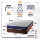 Ver imagem 3 de Conjunto Cama Box Super King c/ Molas Ensacadas Lagras Marrom 193x203x66
