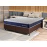Conjunto Cama Box Super King c/ Molas Ensacadas Lagras Marrom 193x203x66 - 2
