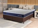 Ver imagem 1 de Conjunto Cama Box Super King c/ Molas Ensacadas Lagras Marrom 193x203x66