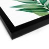 Quadro Decorativo em Tela Canvas Folhas Verdes - 30x30cm (Moldura caixa em laca preta) - Arte Maníac - 2