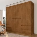 Ver imagem 2 de Roupeiro Casal 6 Portas 4 Gavetas Diplomata Freijó - Móveis Arapongas